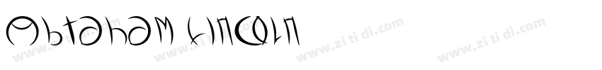 Abraham Lincoln字体转换